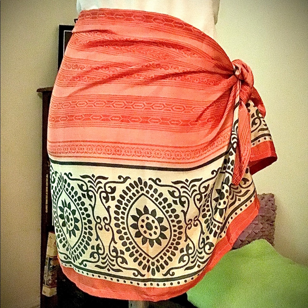 NWOT Handmade Mini Sarong Made from Vintage Sari Fabric